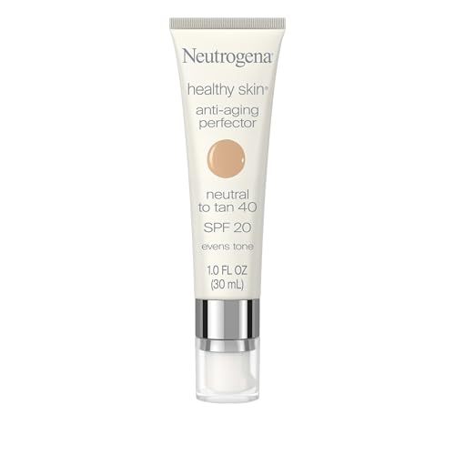 Neutrogena Neutrogena Healthy Skin Anti-Aging Perfector - with Retinol, Tinted Moisturizer with SPF 20 & Sheer Coverage that Smooths Skin Texture & Reduces the Look of Fine Lines, Natural to Tan (40), 1oz (30mL) Makeup/Base