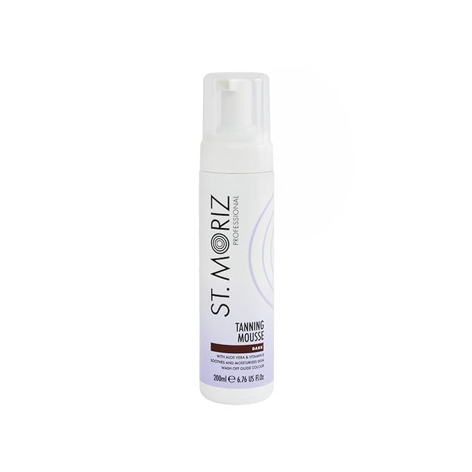 ST. MORIZ St Moriz Professional Dark Self Tanner Mousse - Sunless Instant Self Tanning Foam for a Deep, Natural Looking Fake Tan - With Aloe Vera & Vitamin E (6.76 fl oz) skincare