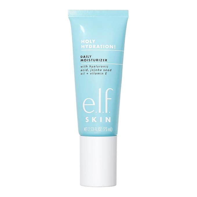 e.l.f. e.l.f. SKIN Holy Hydration! Daily Hydration Moisturizer, Ultra-Hydrating Formula, Infused with Aloe, Jojoba Oil & Shea Butter, Vegan & Cruelty-Free, 2.53 Fl Oz Korean face wash