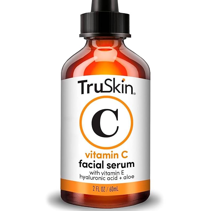 TruSkin TruSkin Vitamin C Serum for Face – Anti Aging Face Serum with Hyaluronic Acid & Vitamin E – Brightening Formula for Improving Appearance of Dark Spots, Fine Lines & Wrinkles – All Skin Types, 2 Fl Oz Exfoliator