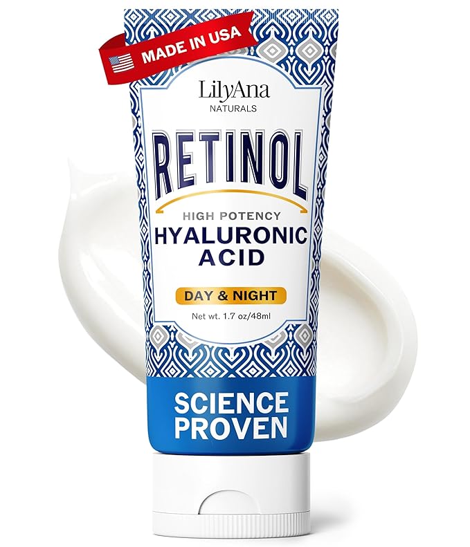 LilyAna Naturals LilyAna Naturals Anti Aging Retinol Face Cream for Women – Wrinkle & Neck Cream for Firming, Retinol Moisturizer for Face with Hyaluronic Acid, Hydrating Night Cream for Fine Lines, Collagen Boost Moisturiser