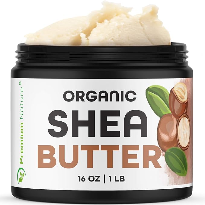 Premium Nature Pure Shea Butter Raw Organic for Skin Pure Virgin Unrefined Body Lotion Stretch Mark Skin Care Scar Cream Organic Shea Butter Raw Unrefined African Shae Manteca de Karite Organica Pura 1 LB, 16 oz Moisturiser