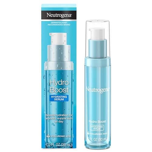 Neutrogena Neutrogena Hydro Boost Hydrating Hyaluronic Acid Face & Neck Serum, Fast-Absorbing Daily Facial Moisturizer with Purified Hyaluronic Acid for Hydrated Skin, Oil-Free & Non-Comedogenic, 1 fl. oz Serum