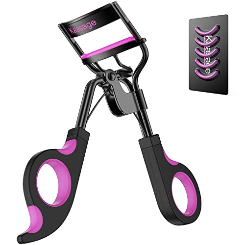Kaasage Kaasage Eyelash Curler with Pads, Lash Curler with 5 Extra Silicone Replacement Pads, Achieve Perfect Curls in 5 Seconds Toner