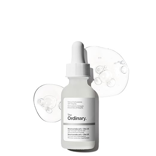 The Ordinary Niacinamide 10% + Zinc 1%, Smoothing Serum for Blemish-Prone Skin Serum