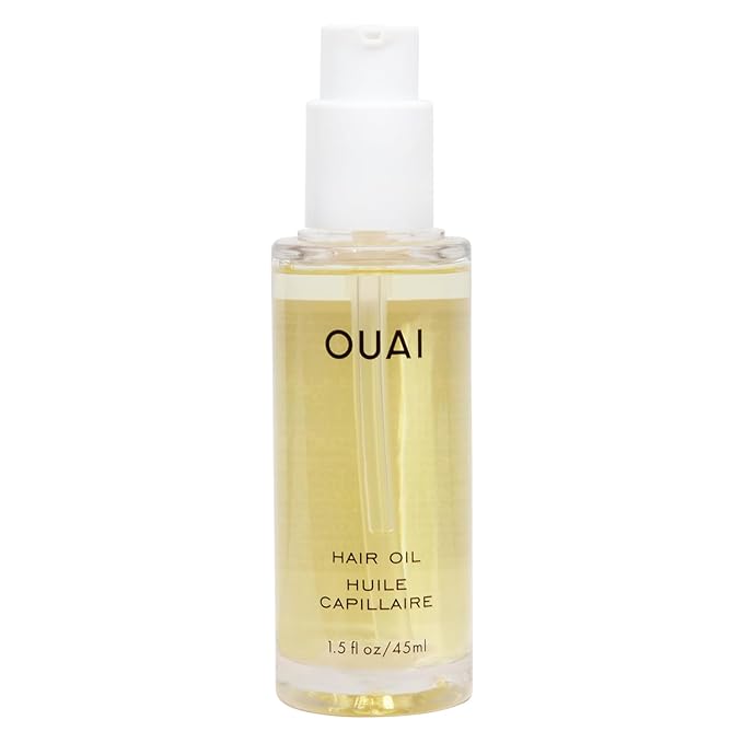 OUAI OUAI Hair Oil - Hair Heat Protectant Oil for Frizz Control - Adds Shine and Smooths Split Ends - Color Safe Formula - Paraben, Phthalate and Sulfate Free (1.5 fl oz) Korean face wash