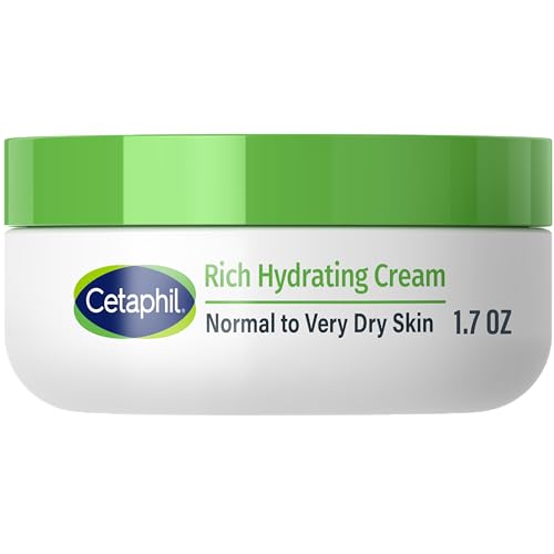 Cetaphil CETAPHIL Rich Hydrating Night Cream For Face, With Hyaluronic Acid, 1.7 oz, Moisturizing Cream For Dry To Very Dry Skin, No Added Fragrance, (Packaging May Vary) Moisturiser