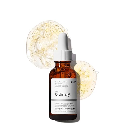 The Ordinary Caffeine Solution 5% + EGCG, Depuffing Eye Serum for Dark Circles and Tired Eyes Korean face wash