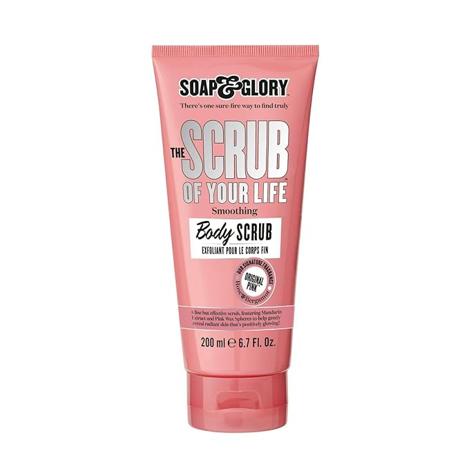 Soap & Glory Soap & Glory Original Pink The Scrub Of Your Life Exfoliating Body Scrub - Smoothing & Buffing Vegan Scrub - Rose & Bergamot Body Polish with Shea Butter & Vitamin E (200ml) Exfoliator