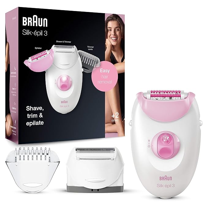 Procter & Gamble Braun Epilator Silk-epil 3 3-270, Hair Removal Device, Epilator for Women, Shaver & Trimmer, Hair Removal skincare
