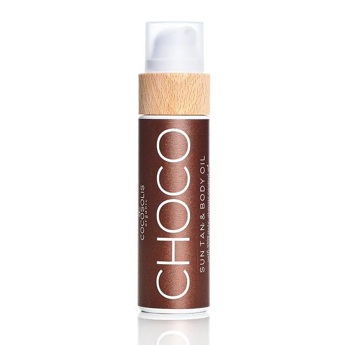 COCOSOLIS COCOSOLIS CHOCO Suntan & Body Oil - Organic Tanning Oil - Deep Chocolate Tan - Tanning Lotion Accelerator for Indoor and Outdoor Tanning Beds (3.71) Moisturiser