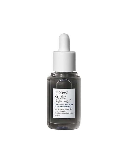 Briogeo Scalp Revival Charcoal + Tea Tree Scalp Treatment | Leave-In Serum for Dry, Flaky, or Itchy Scalp | Hydrating & Balancing | Vegan & Cruelty Free | 1 oz Serum