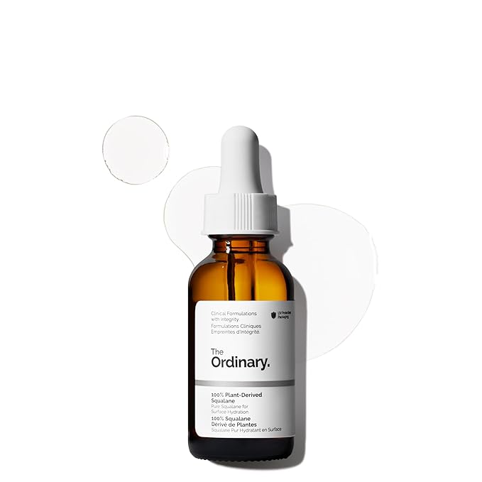 The Ordinary The Ordinary 100% Plant-Derived Squalane, for Skin and Hair, Lightweight Hydration, and Moisture Barrier Support, 1 Fl Oz Moisturiser