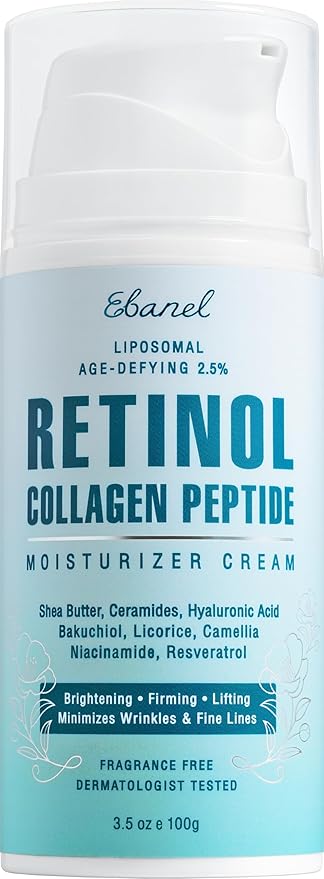 Ebanel Ebanel Retinol Cream for Face 3.5 oz, Moisturizer with Collagen, Peptides, Ceramides, Hyaluronic Acid, Vitamin C & B5, Firming Anti Aging Face Cream for Wrinkles, Fine Lines, Dark Spots, Day & Night Moisturiser