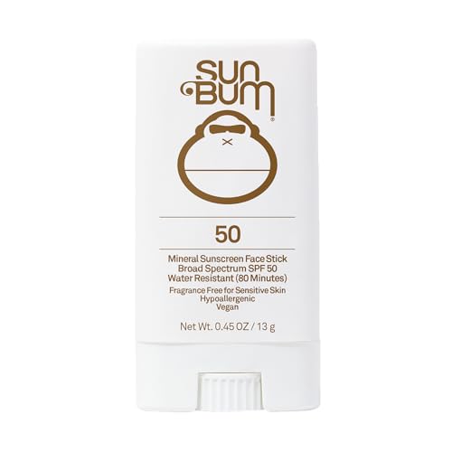 Sun Bum Sun Bum Mineral SPF 50 Face Stick Sunscreen - Water-Resistant Broad Spectrum Sunscreen with Vitamin E - Hawaii 104 Act Compliant (Made without Octinoxate & Oxybenzone) - Travel Friendly 0.53 oz Sunscreen