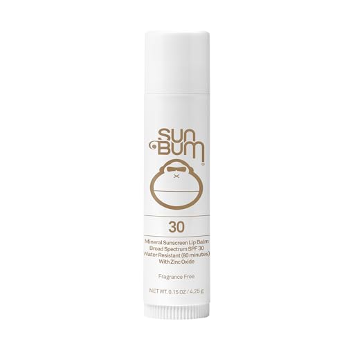 Sun Bum Sun Bum SPF 30 Mineral Sunscreen Lip Balm - Hawaii Act 104 Compliant (Octinoxate & Oxybenzone Free) - Zinc-Based Broad Spectrum UVA/UVB Lip Protection - 0.15 oz Stick Sunscreen
