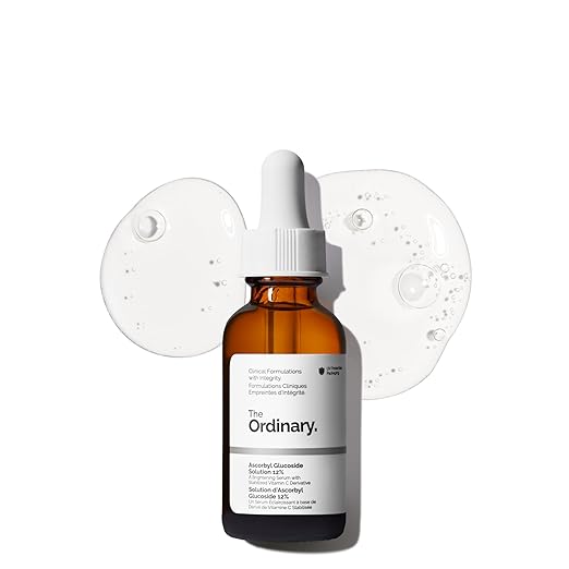 The Ordinary Ascorbyl Glucoside Solution 12%, Vitamin C Serum for Even Skin Tone and Antioxidant Protection, 1 Fl Oz Serum