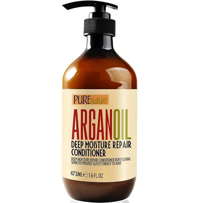 PURE NATURE LUX SPA Moroccan Argan Oil Conditioner - Sulfate Free Products for Women and Men - Deep Moisturizing for Dry, Curly, Colored, Damaged Hair - Hydrating Repair, Salon Grade Formula for All Hair Types Moisturiser