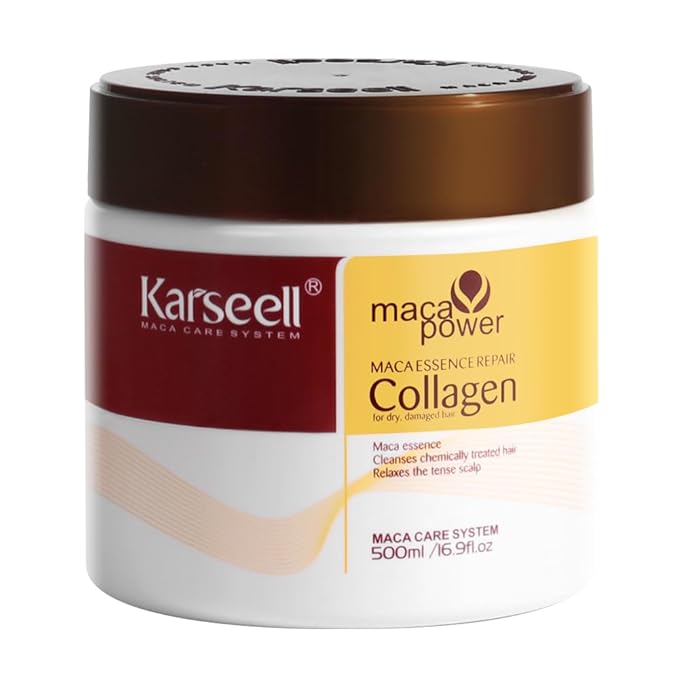 Karseell Karseell Collagen Hair Treatment Deep Repair Conditioning Argan Oil Collagen Hair Mask Essence for Dry Damaged Hair All Hair Types 16.90 oz 500ml Essence