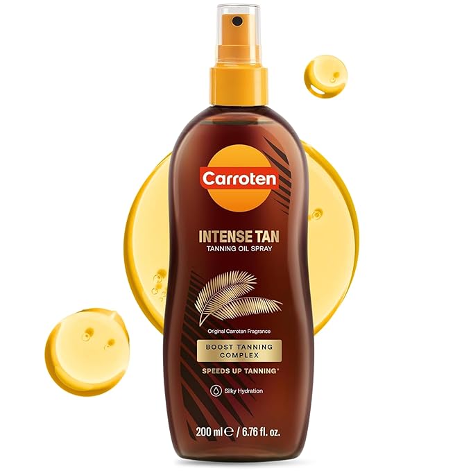 Carroten Carroten Intensive Tanning Oil Spray | Browning Oil Tan Accelerator | Vitamin E with Carrot & Coconut Oils | Water-Resistant, Silky Hydration | Coconut Fragrance | Made in Greece | 6.7 oz skincare