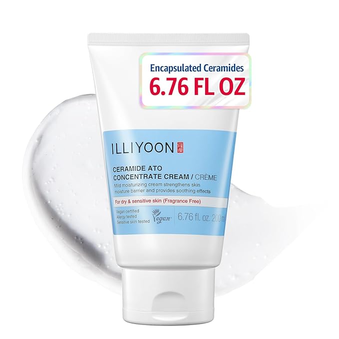 Illiyoon Illiyoon Ceramide Ato Concentrate Cream | Moisturizer for Dry & Sensitive Skin, 100hr Lasting Hydration, For Face & Body, Gentle for Infants, Moisture Barrier Repair, Vegan Certified, 6.76 fl.oz. Moisturiser