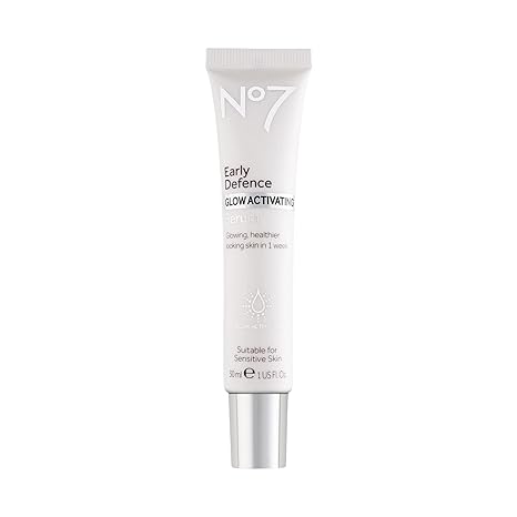 No7 No7 Early Defense Glow Activating Serum - Anti Aging Serum with Peptides for Fine Lines and Wrinkles - Healthy Looking Skin Glowing Face Serum (30 ml) Serum