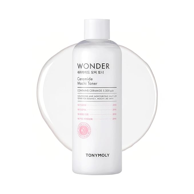 TONYMOLY TONYMOLY Wonder Ceramide Mochi Toner – Hydrating & Strengthening Dewy Glass Skin Toner for Healthy Moisturized Skin, Large 16.9 oz Korean Skincare Toner