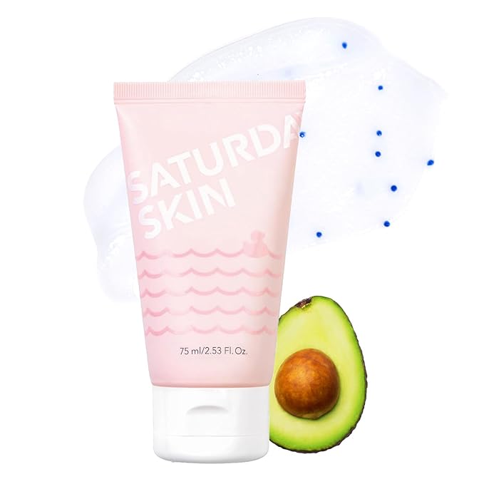 Saturday Skin Saturday Skin Rub-A-Dub Refining Peel Gel – Exfoliating Face Wash & Exfoliating Peel Gel, Fruit Enzyme Exfoliator Facial Enzyme Scrub, Dead Skin Remover for Face,Korean Skincare (2.53 Fl Oz / 75ml) Exfoliator