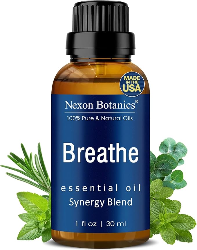 Nexon Botanics Breathe Essential Oil Blend 30 ml - Breath Sinus Relief with Menthol Oils - for Humidifiers, Diffusers, and Aromatherapy - Nexon Botanics Korean face wash