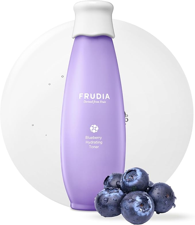 FRUDIA FRUDIA Blueberry Hydrating Face Toner (6.59 fl oz) - Moisturizing Korean Face Toner w/ 88% Blueberry Extract, Vegan Panthenol for Dry Skin | Vegan and Cruelty Free Toner