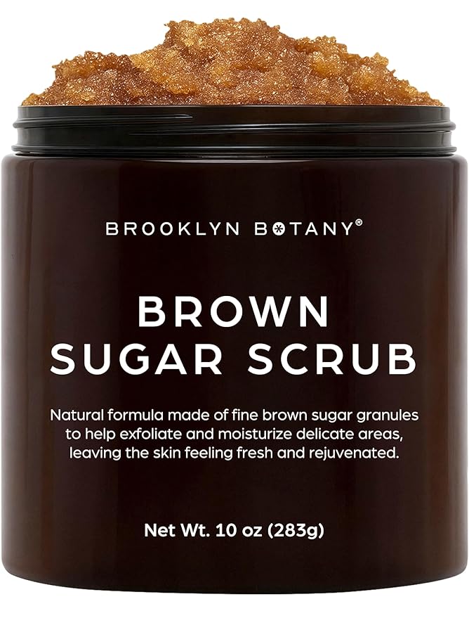 Brooklyn Botany Brooklyn Botany Brown Sugar Body Scrub - Moisturizing and Exfoliating Body, Face, Hand, Foot Scrub - Fights Acne, Fine Lines & Wrinkles, Great Gifts For Women & Men - 10 oz Exfoliator