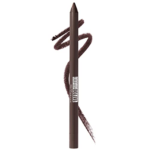 MAYBELLINE Maybelline TattooStudio Long-Lasting Sharpenable Eyeliner Pencil, Glide on Smooth Gel Pigments with 36 Hour Wear, Waterproof, Bold Brown, 1 Count skincare