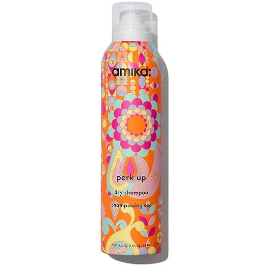 amika perk up talc-free dry shampoo | refreshes roots with a voluminous ‘oomph’ between washes, no white residue, absorbs oil + reduces odor, for all hair types skincare