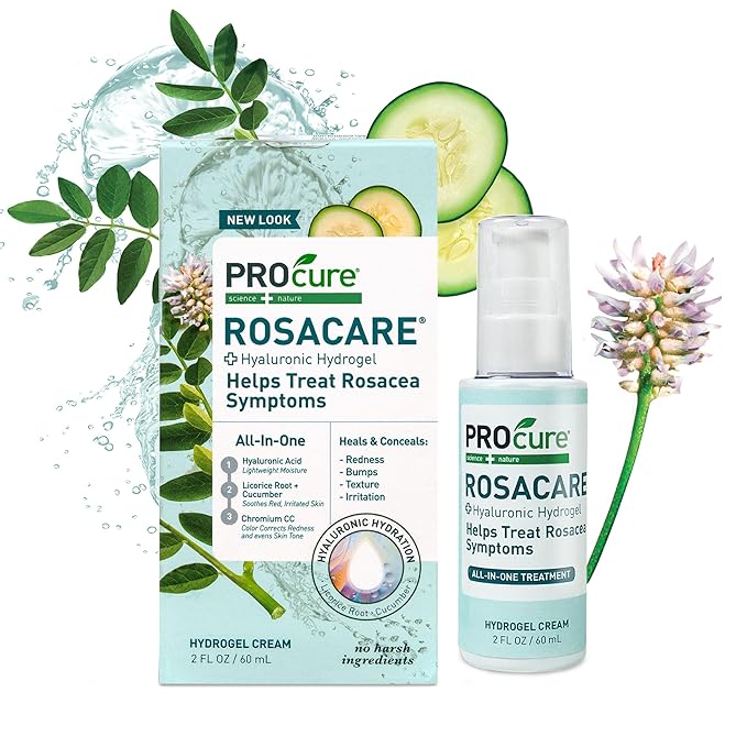 PROcure PROcure Rosacare CC Hydrogel 2 fl oz – Color-Correcting Redness Relief Gel with Hyaluronic Acid, Cucumber & Licorice Root for Sensitive Skin skincare