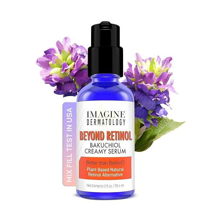 Imagine Dermatology 2% Bakuchiol 2 floz Creamy Serum - Beyond Retinol Generous Size - G3L Delivery System for Anti-Aging & Anti Wrinkle Moisturizer Bio-Retinol - Bakuchiol Oil, 59.4 ml Serum
