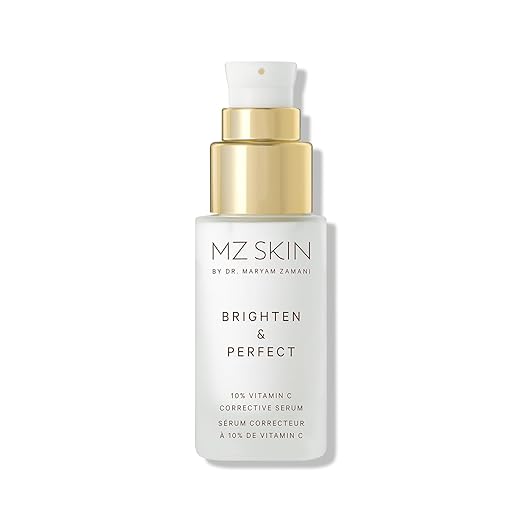 MZ SKIN Brighten & Perfect Vitamin C Serum 1.01 fl oz - 10% Brightening Treatment for Dark Spots, Pigmentation to Reveal Glowing Renewed Skin, With Tranexamic Acid Serum