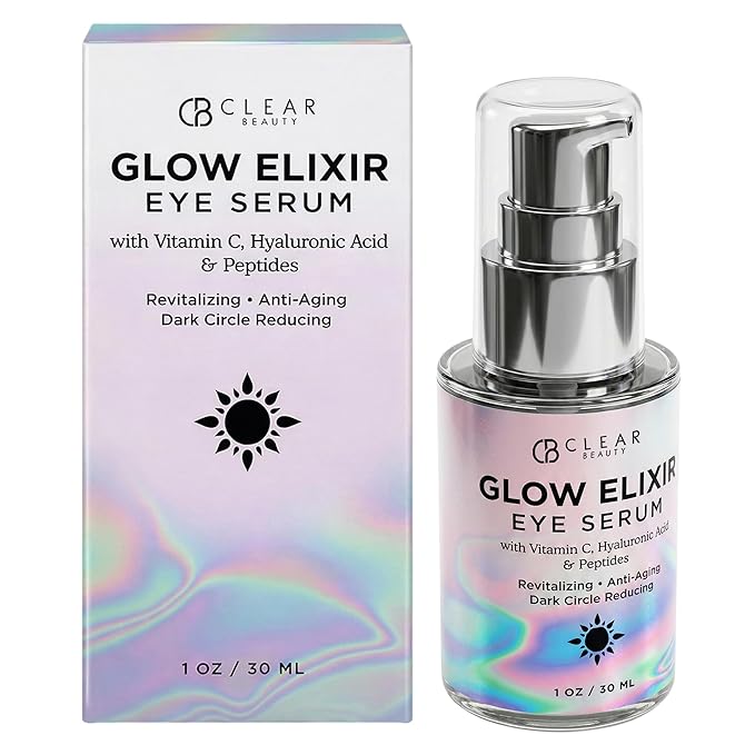 Clear Beauty Clear Beauty Vitamin C & Hyaluronic Acid Under Eye Serum - Reduce Eye Bags, Puffiness, Dark Circles & Wrinkles, Lifting Eye Serum - Cruelty Free Korean Skin Care For All Skin Types Serum