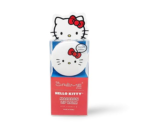 The Crème Shop The Crème Shop x Hello Kitty Macaron Lip Balm - Korean Lip Butter Balm Formulated with Shea Butter & Vitamin E for Moisturized, Smooth Lips (Mixed Berry) Moisturiser