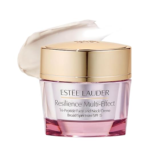 Estée Lauder Resilience Multi-Effect Tri-Peptide Face and Neck Cream Moisturizer SPF 15 | Plumping & Anti-Aging Sunscreen