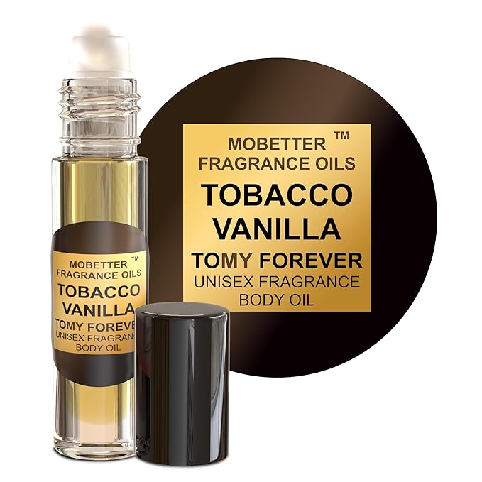 MOBETTER FRAGRANCE OILS Tobacco Vanilla Unisex Body Oil (10ml Roll On), for Women and Men, Strong, Long Lasting, Travel Size, Oriental Spicy Fragrance skincare