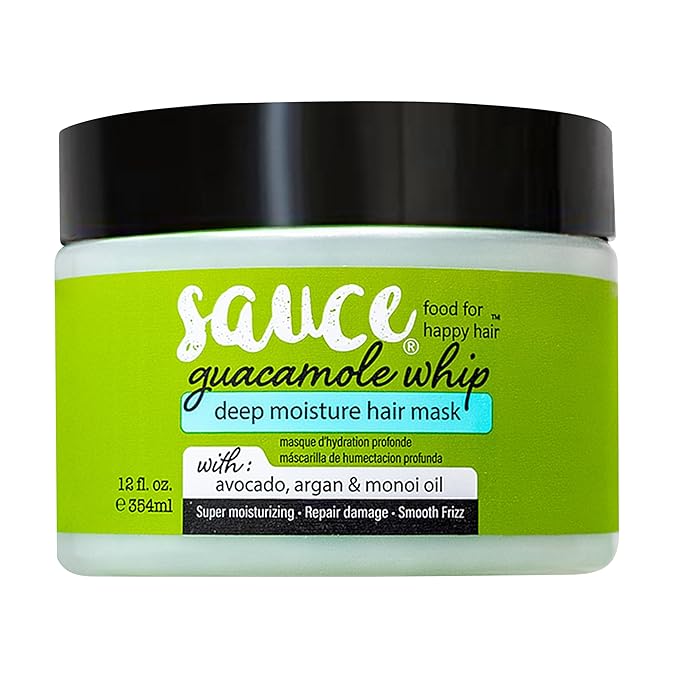 SAUCE BEAUTY SAUCE BEAUTY Guacamole Whip Hair Mask - Deep Conditioning Hair Mask for All Hair Types w/Avocado, Honey & Argan Oil - 12 Fl Oz Hair Mask for Dry, Damaged & Frizzy Hair (Guacamole) skincare