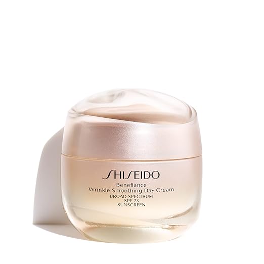 Shiseido Benefiance Wrinkle Smoothing Day Cream - 50 mL - Broad-Spectrum SPF 23 Anti-Aging Moisturizer - Visibly Corrects Wrinkles & Intensely Hydrates - Non-Comedogenic Sunscreen