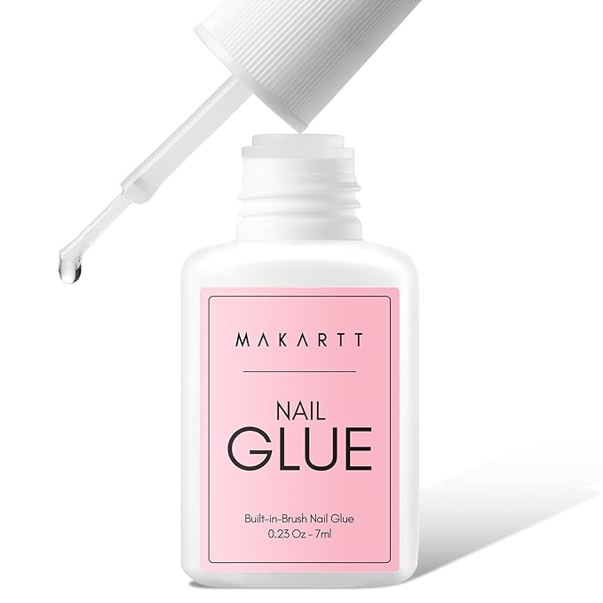 Makartt Makartt Super Strong Nail Glue for Press ons: Acrylic Nail Tips-Fake Nails-Salon Quality, No UV Needed, Brush On, Quick Dry, Easy Application Durable & Long-Lasting Fast Glue False Nails, Hema Free skincare