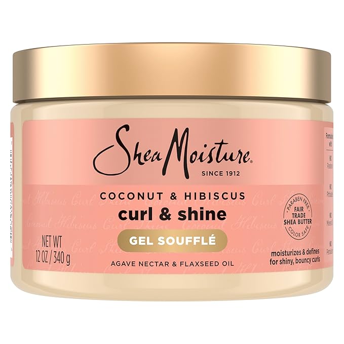 Shea Moisture SheaMoisture Curling Gel Souffle Coconut and Hibiscus for Thick, Curly Hair to Moisturize and Protect Hair 12 oz Moisturiser