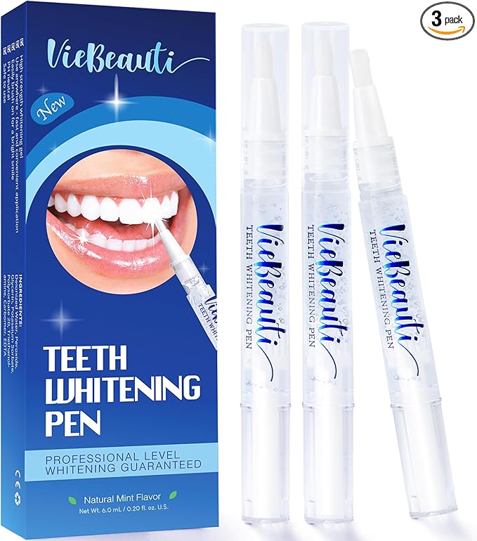 VieBeauti VieBeauti Teeth Whitening Pen (3 Pcs), 30+ Uses, Effective, Painless, No Sensitivity, Travel-Friendly, Easy to Use, Beautiful White Smile, Mint Flavor skincare