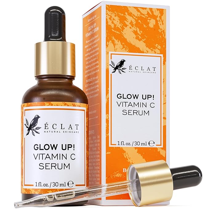 Eclat Skincare Eclat Skincare Vitamin C Serum - Skin Care for Dark Spots, Vitamin C Serum for Face with Hyaluronic Acid, Ferulic Acid, & Vit E - Anti Aging and Skin Brightening Vit C Formula for Face Care 1 Fl Oz Serum