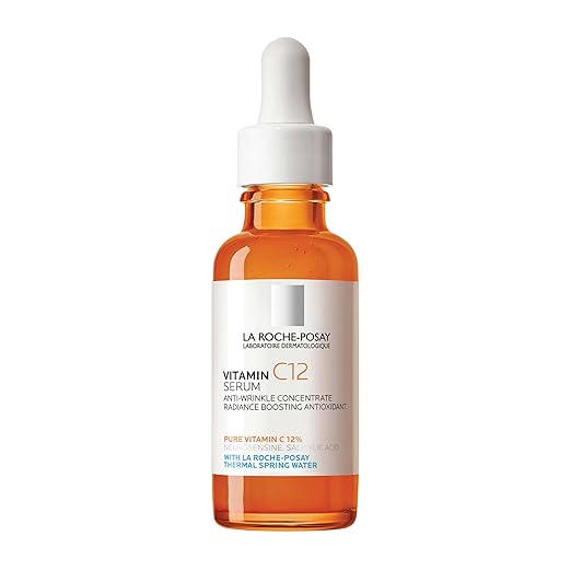 La Roche-Posay Pure 12% Vitamin C Serum For Face With Hyaluronic Acid & Salicylic Acid, Hydrating Face Serum, Boost Radiance & Reduce Wrinkles, 2 Formulas for Normal or Oily Skin Control Serum