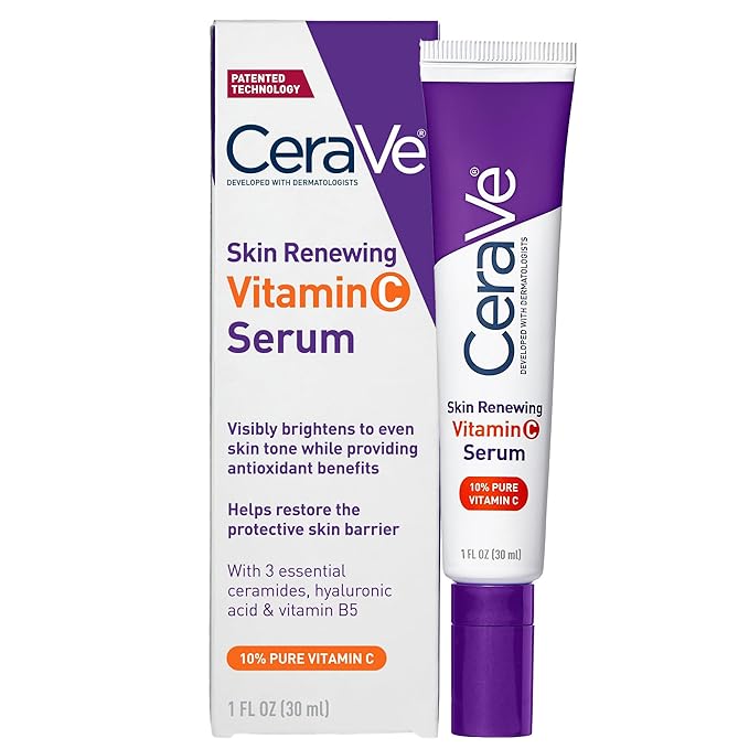 CeraVe CeraVe Vitamin C Serum with Hyaluronic Acid, Skin Brightening Serum for Face with 10% Pure Vitamin C, Fragrance Free, 1 Fl. Oz Serum