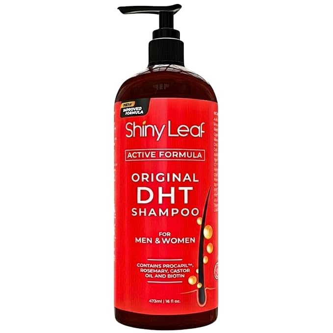 Shiny Leaf Anti-Hair Loss Shampoo With Biotin, for Men & Women - Sulfate-Free, Natural DHT Blocking Formula for Hair Growth, Thinning Hair Prevention, 16 Oz skincare