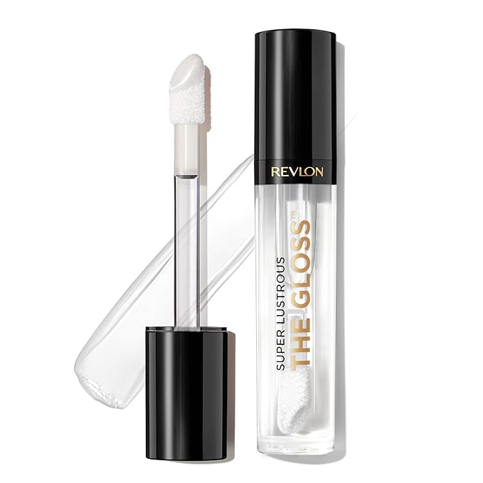 REVLON Revlon Super Lustrous Lip Gloss, Non-Sticky, Hydrating, High Shine Finish, 200 Crystal Clear, 0.13 oz Korean face wash